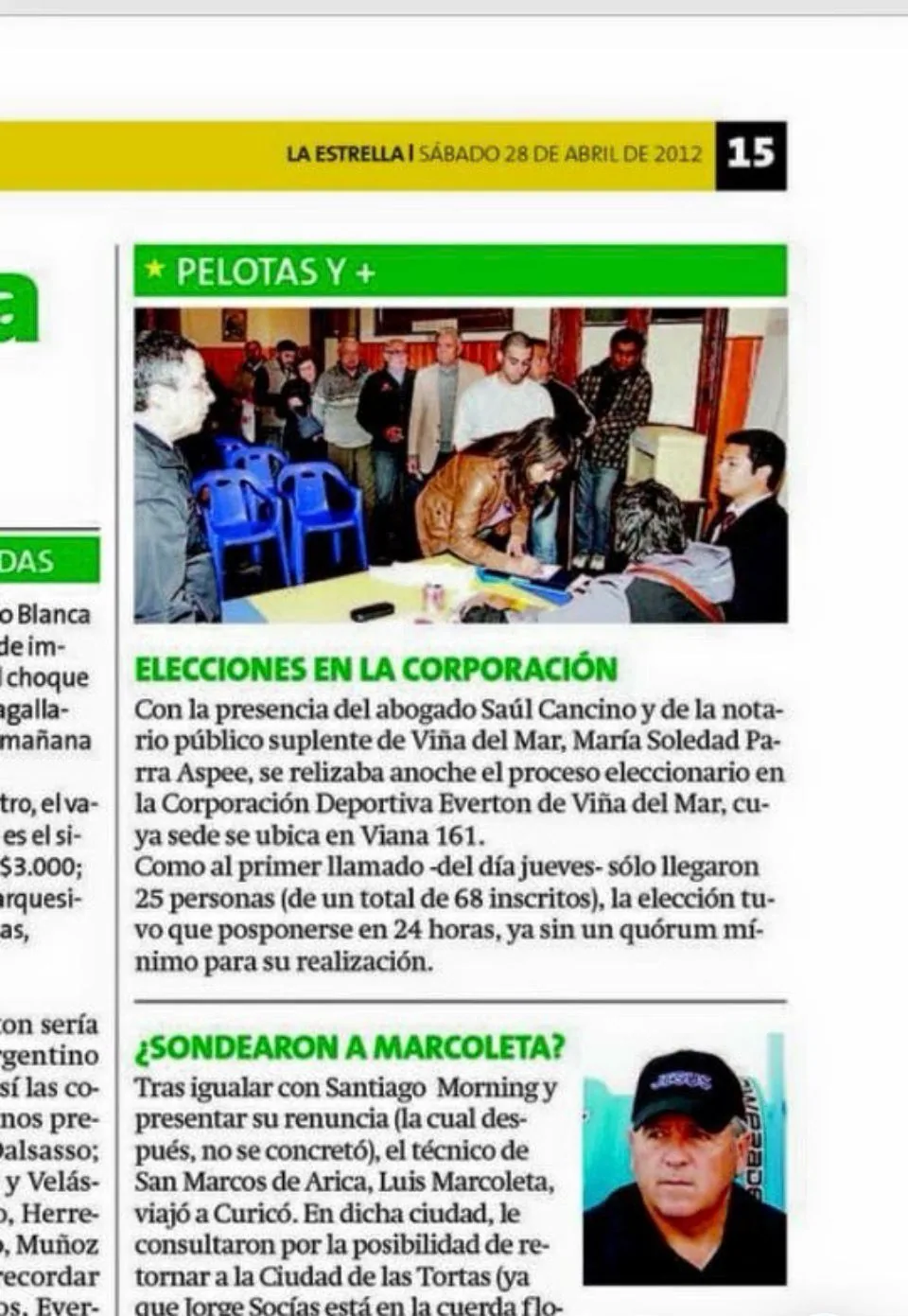 Elecciones en la corporación